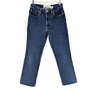 Express Bleus Vintage 90s High Rise Straight Leg Mom Dark Jeans Size 5/6 28x26